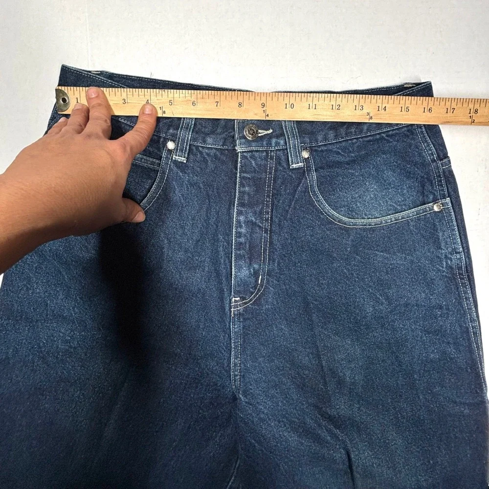 VTG Southpole 34 32X32 Baggy Carpenter Jeans Indigo Blue Wide Y2K Embroidery EUC - Picture 5 of 10